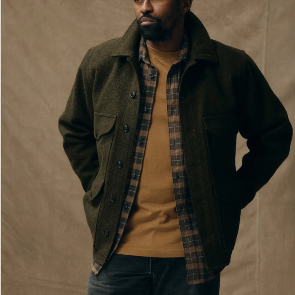 Filson Olive Green Wool Jacket - Picture 2 of 14
